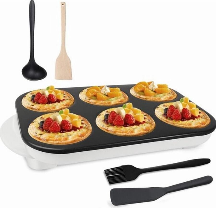 Eternity Moda Pannenkoekenmaker Wit Electrische Pannenkoekenpan 10x52x31cm