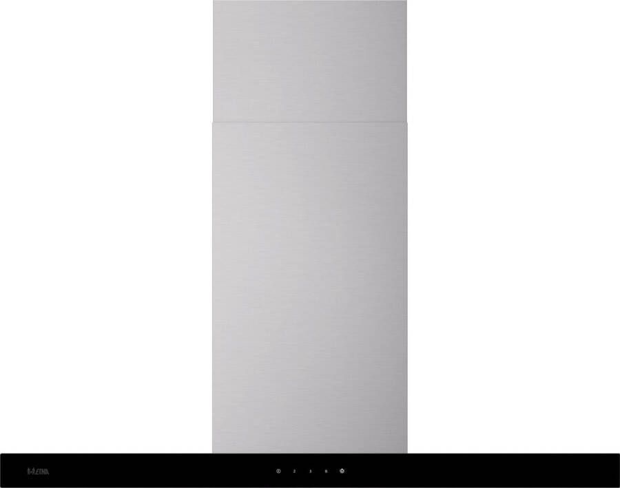 ETNA AB791RVS RVS schouwkap met glasdesign front 90 cm A++
