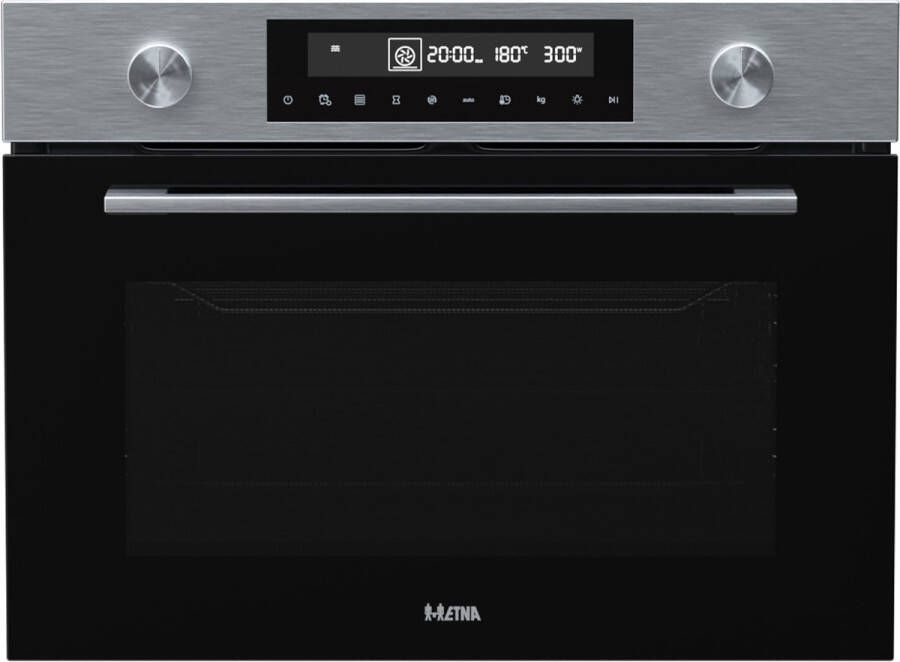 ETNA CM450RVS Inbouw Combi-Oven 50L Turbo Hetelucht RVS 13 Automatische Programma's LED Display Kinderslot 50 – 250°C