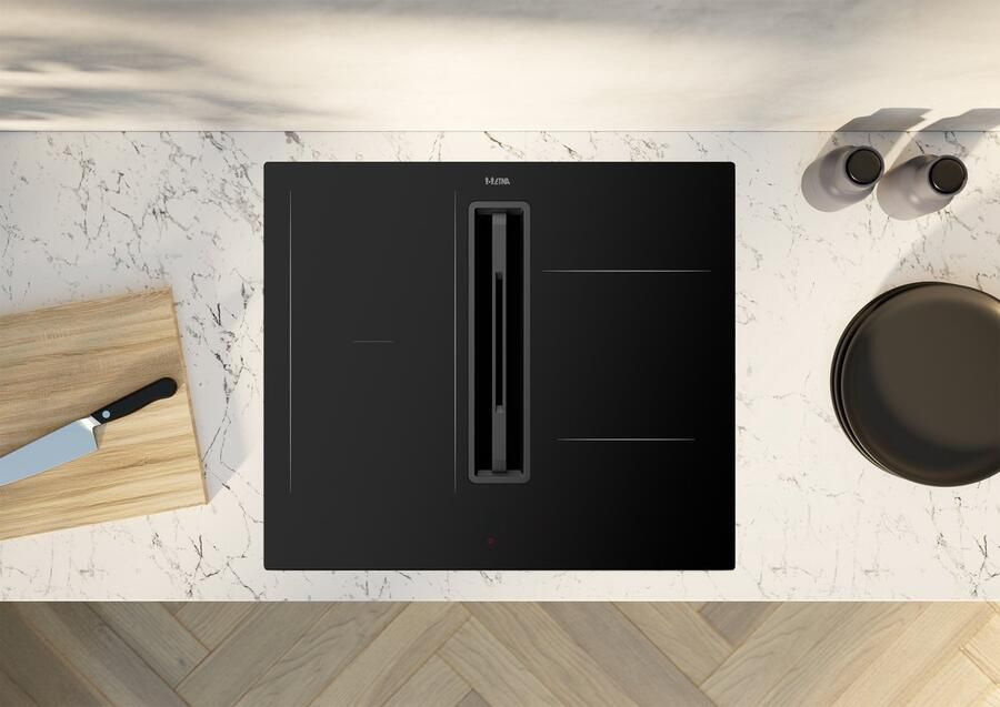 ETNA AKI560ZT Ingebouwde kookplaat Zwart 60 cm Inductie 4 zone(s) Inbouw afzuigkap Touch bediening 10 snelheden Restwarmte indicatie - Foto 2