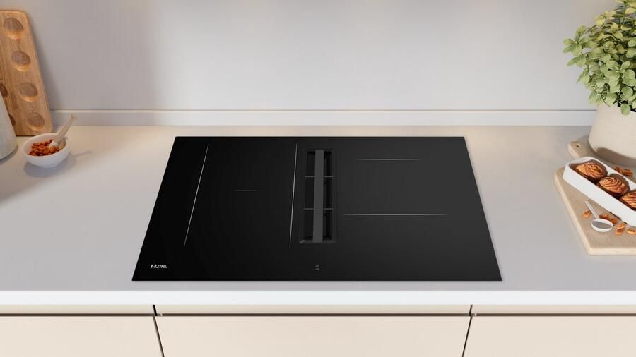ETNA AKI870ZT Inductiekookplaat Zwart 80 cm Keramisch 4 zone(s) Inbouw afzuigkap 10 snelheden Naloopstand Light & Slide bediening Light & Slide bediening - Foto 2