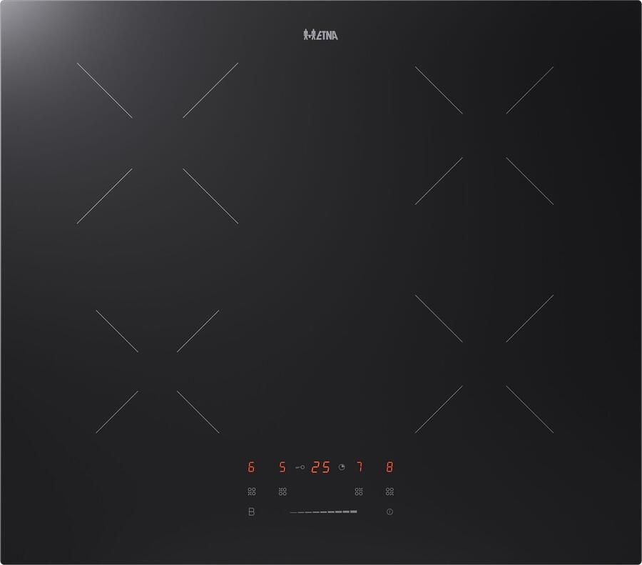 ETNA KI159ZT Inductiekookplaat (59 cm) 4 kookzones Touch control Timers Keramisch glas Wekkerfunctie