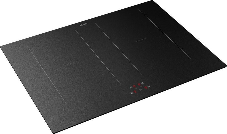 ETNA KIF472MG Inductiekookplaat met dubbele flexzones Matglas (5x Krasbestendiger) 70 cm breed 1 of 2-fasen tiptoetsbediening panherkenning boostfunctie en timer per zone