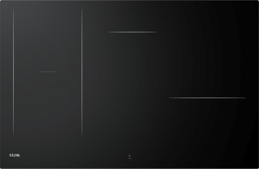 ETNA KIF6480ZT Performance Inductiekookplaat met koppelbare flexzones Zwart 80 cm breed 1 of 2-fasen sliderbediening boostfunctie en timer per zone pandetectie- en panverplaatsfunctie ConnectLife
