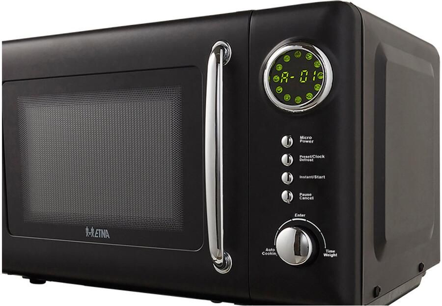 ETNA SMV620ZWA Retro Magnetron 20 liter Compact Stijlvol en Efficiënt met 12 Automatische Programma's