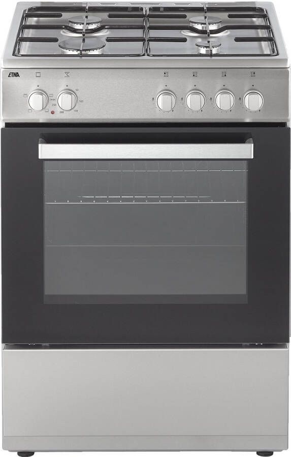 ETNA FGV160RVS Gas elektro fornuis RVS 60 cm Inhoud 72 liter Energielabel A