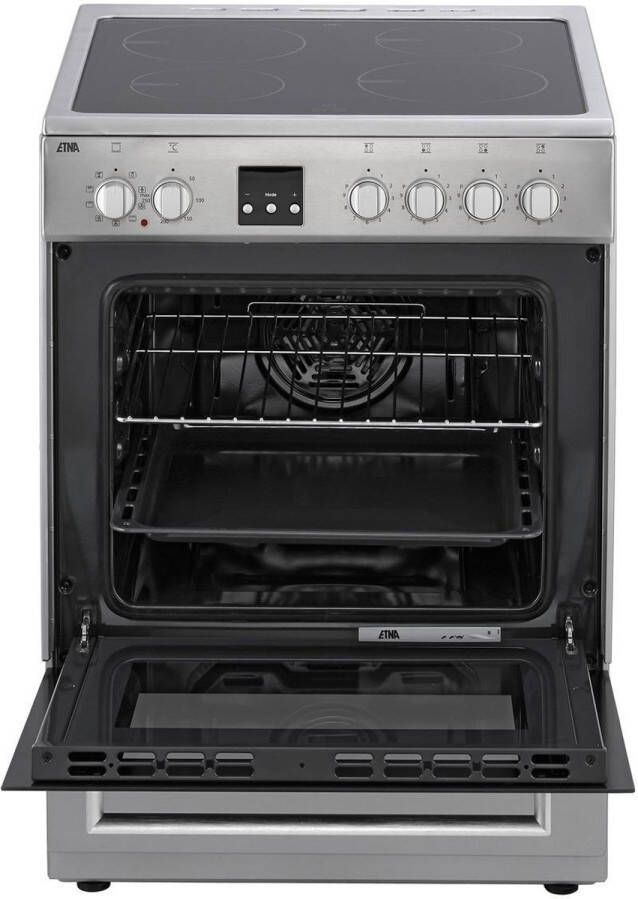 ETNA FIV760RVS Vrijstaand inductie fornuis RVS Elektrische oven met opberglade 4 kookzones 60 cm - Foto 1