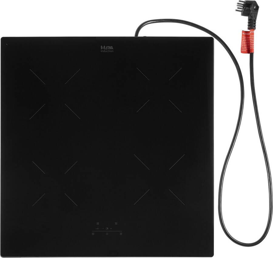 ETNA KIV354RVS Vrijstaande elektrische kookplaat Zwart