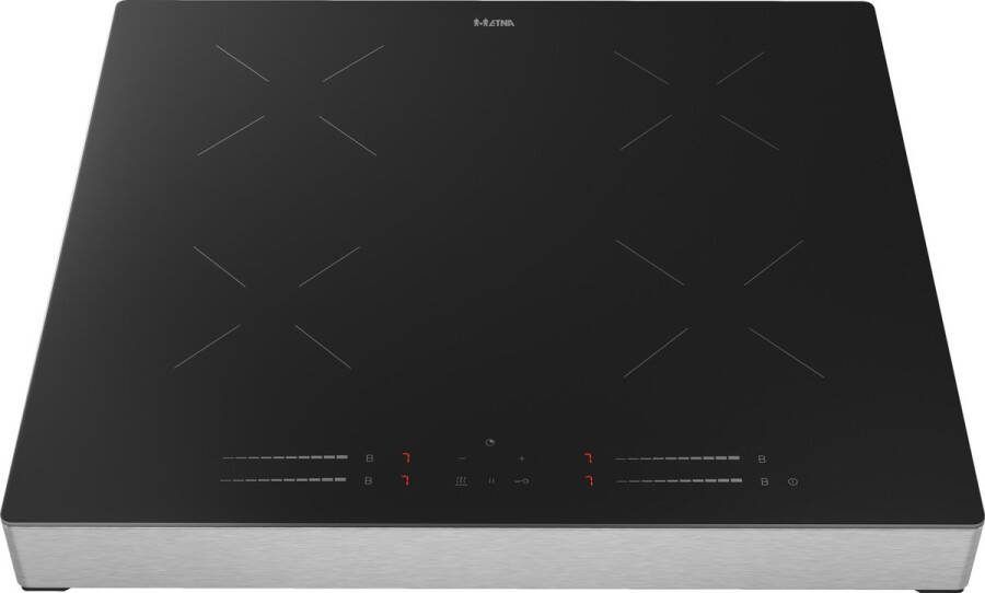 ETNA KIV364RVS Plug & Cook inductiekookplaat (59 cm) 4 Kookzones Bediening per zone Centrale aan uit bediening 10 standen Pauzefunctie Kinderslot