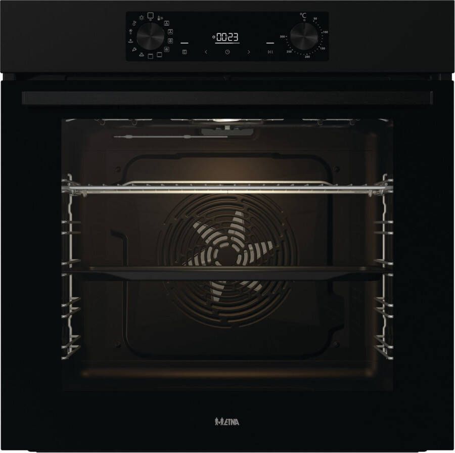 ETNA OM316MZ Inbouwoven Pizza oven (tot 300°C) Turbo Hetelucht AirFryer Multifunctioneel Matzwart