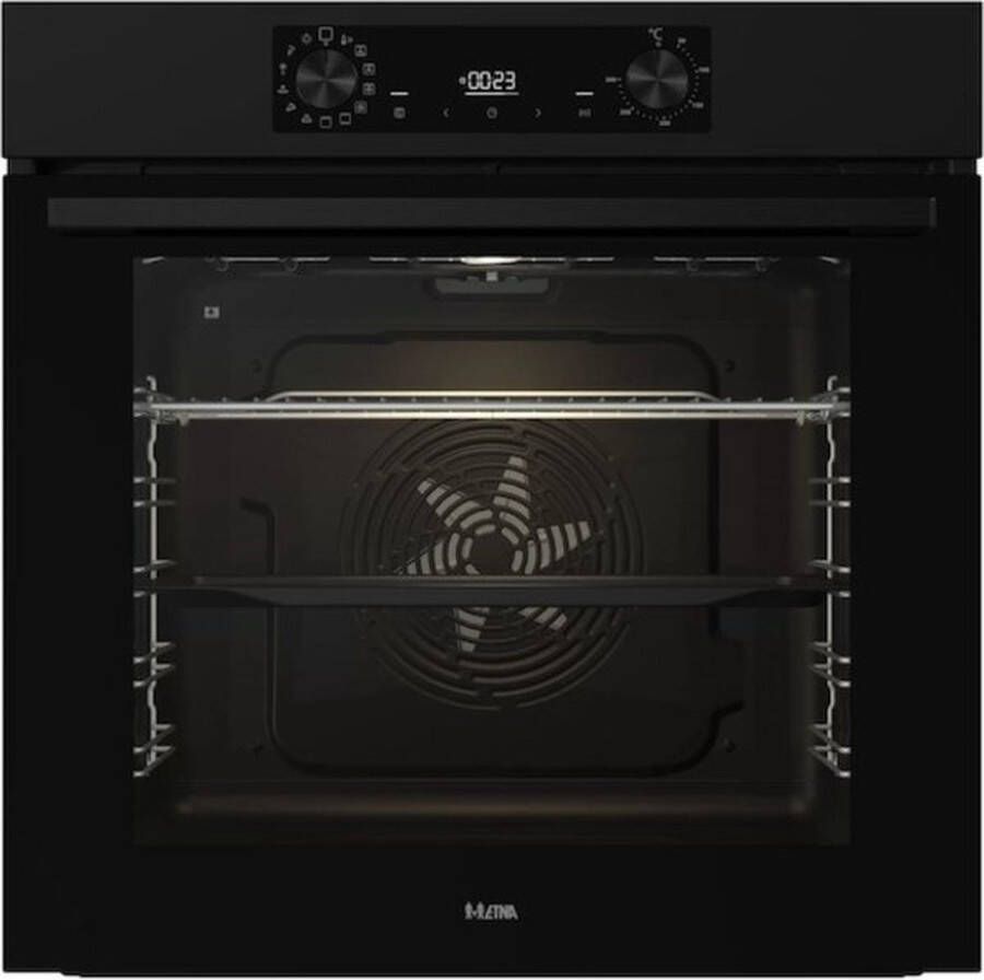 ETNA OP316MZ Inbouwoven Pizza oven (tot 300°C) Turbo Hetelucht Pyrolyse Matzwart 77 Liter Snel Voorverwarmen - Foto 2