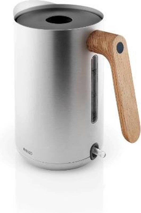 Eva Solo Nordic Kitchen Waterkoker 1 5 liter Zilver Roestvast Staal Kunststof Hout