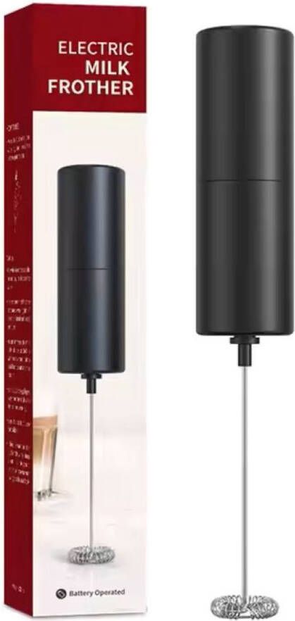 Cherchie Elektrische Melkopschuimer Melk Opschuimer Handmatig Koffie Mini Mixer Draadloos op Batterijen Zonder Stekker Cappuccino Matcha Frappé Chocolademelk Shakes Zwart