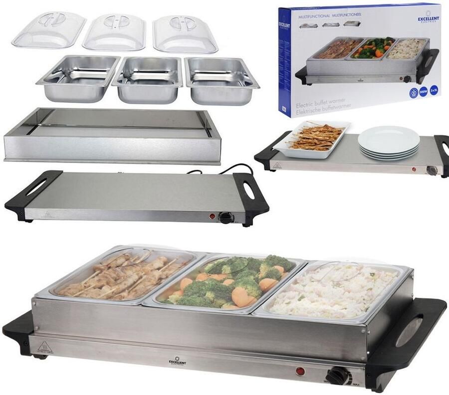 Excellent Electrics Professionele Combisteel Etagere Keramisch Verwamd 2 Niveaus 2000
