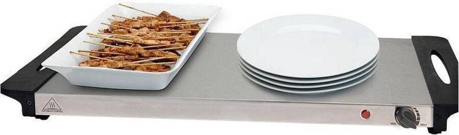 Excellent Electrics Buffetwarmer SET van 2 warmhoudplaat RVS 300W 53 x 35 x 10cm - Foto 3