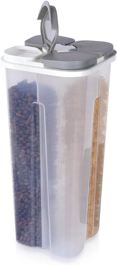 Excellent Houseware Pojemnik 3 Liter Vierdelige Dispenser Transparant