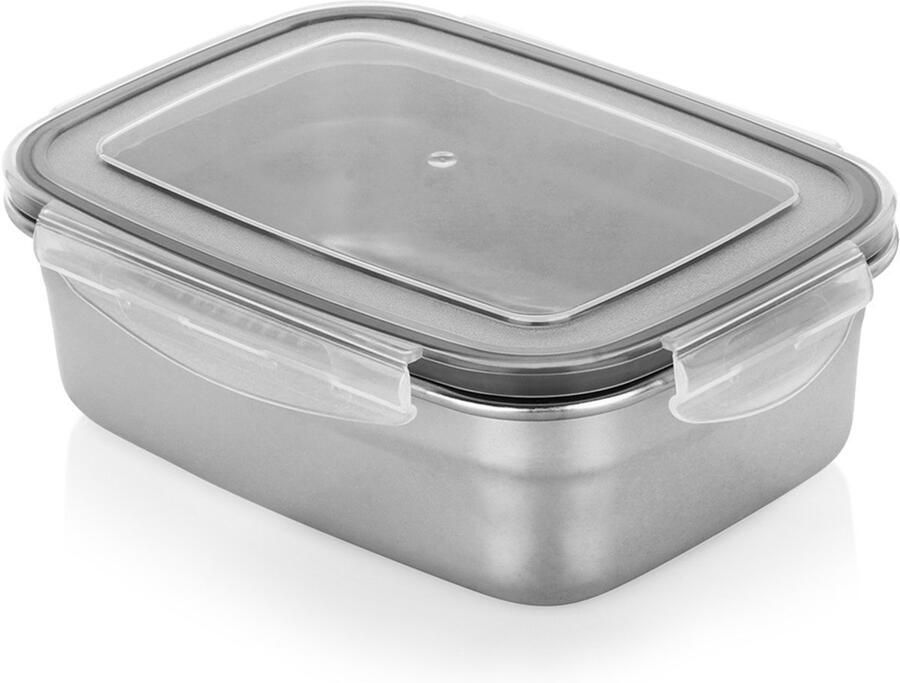 Excellent Houseware RVS Voedselcontainer Met Deksel 700ml