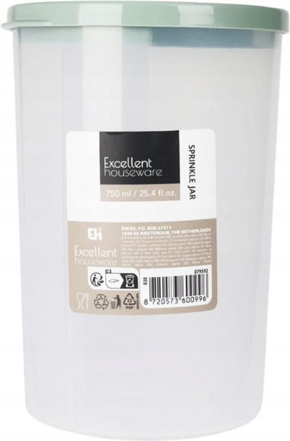Excellent Houseware Voedselcontainer 750 ml Duurzaam Makkelijk te Reinigen
