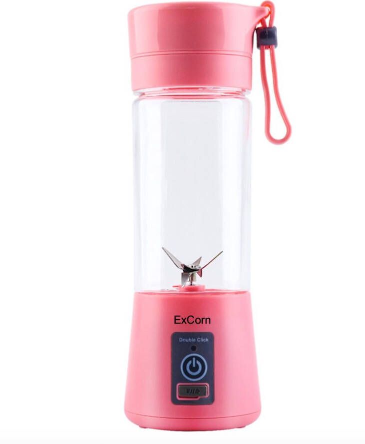 ExCorn 2 in 1 Smoothie Maker – Blender To Go – Draagbare Blender – Portable Blender – Draadloos – USB Oplaadbaar – Blender Smoothie – 380 ml Mini Blender - Foto 2
