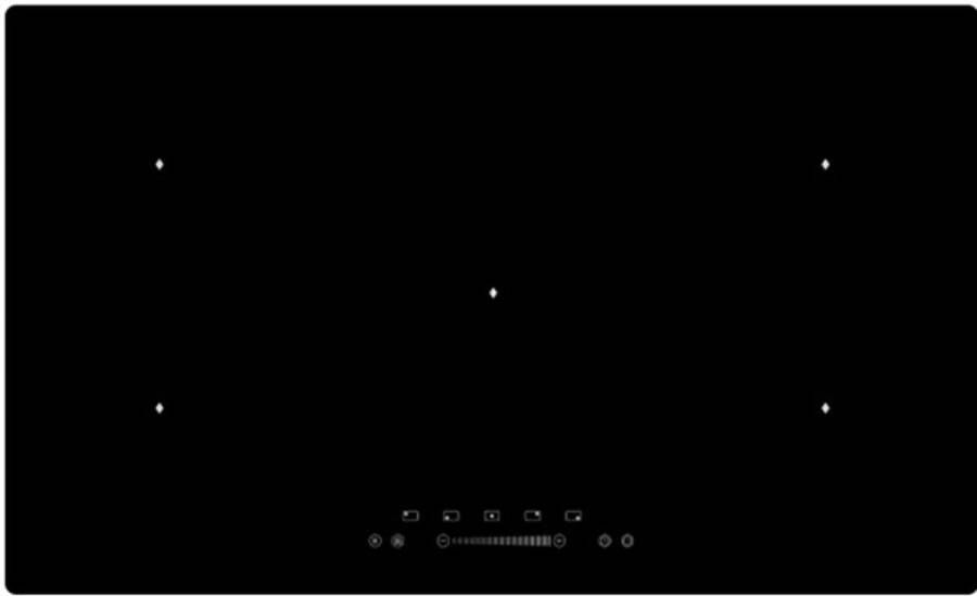 Exquisit EKI901-2+3 jaar garantie Inbouw inductie kookplaat 5 zones Touch control Met booster