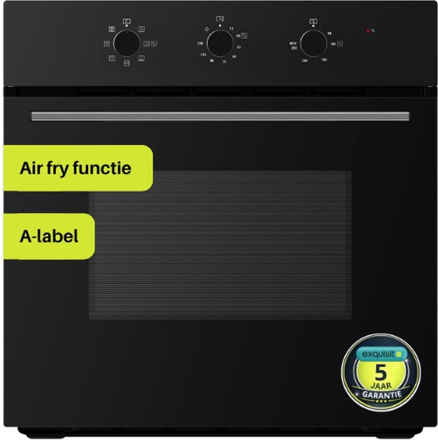 Exquisit EBE60-30 Inbouw Oven Air fry functie ECO functie 60 Liter 50 250 graden Celcius