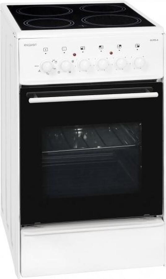 Exquisit ECM 5-4 Vrijstaand fornuis Wit Zone van inductiekookplaat A