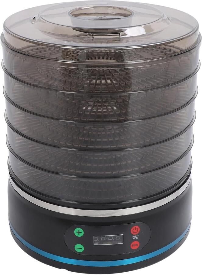 Fabater Allecto Voedseldroger Digitale Timer RVS Instelbare Temperatuur 5 Stapelbare Trays Gedroogd Fruit Groenten Vlees Kruiden Efficiënt