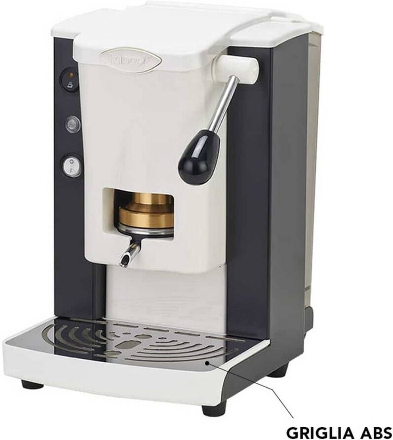 Faber Piccola Slot Basic Pod Koffiezetapparaat met Podpers Zwart Wit