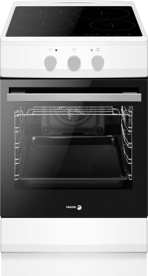 Fagor FACI203B Inductiefornuis 50 cm breed met aangesloten 2 Fase Perilex stekkerkabel Wit
