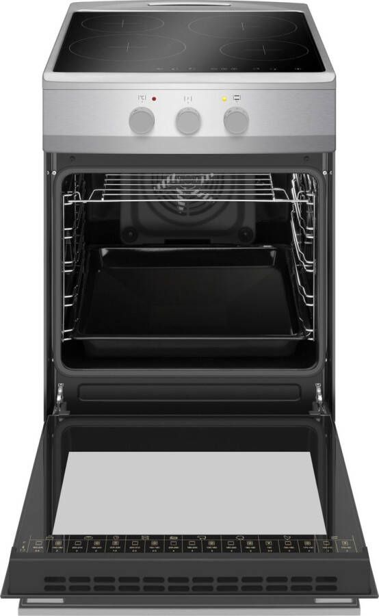 Fagor FACI203S Inductiefornuis 50 cm breed met aangesloten 2 Fase Perilex stekkerkabel Zilver