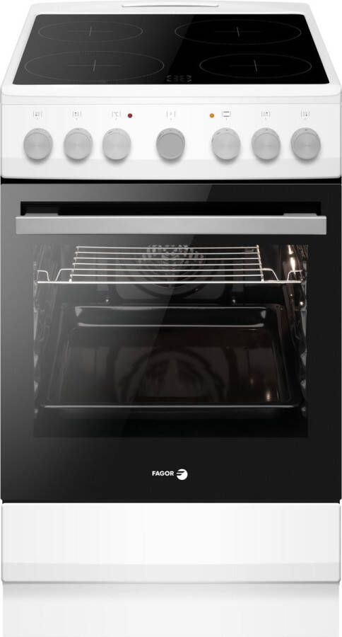 Fagor FACV203B Keramisch Fornuis met aangesloten 1 Fase stekkerkabel 50 cm Breed