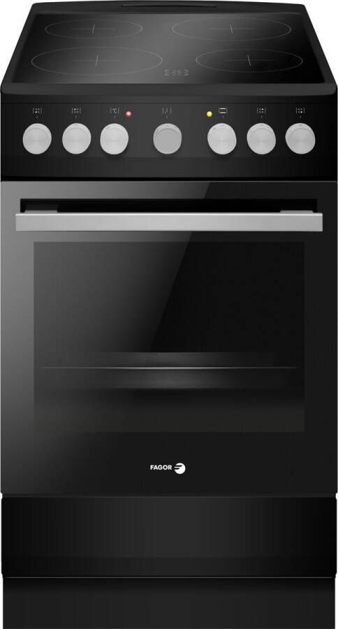 Fagor FACV203N Keramisch Fornuis 50 cm Breed Hetelucht Katalyse XL Oven 62L