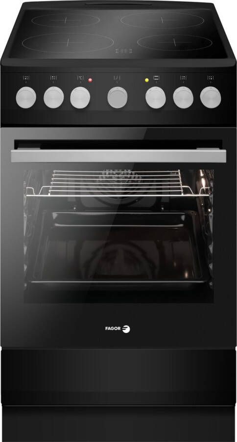 Fagor FACV203N Keramisch Fornuis met aangesloten 1 Fase stekkerkabel 50 cm Breed