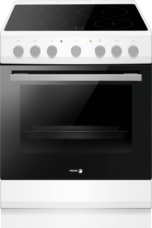 Fagor FACV3004B Keramisch fornuis 60 cm B Wit Katalyse Hetelucht 9 Ovenfuncties