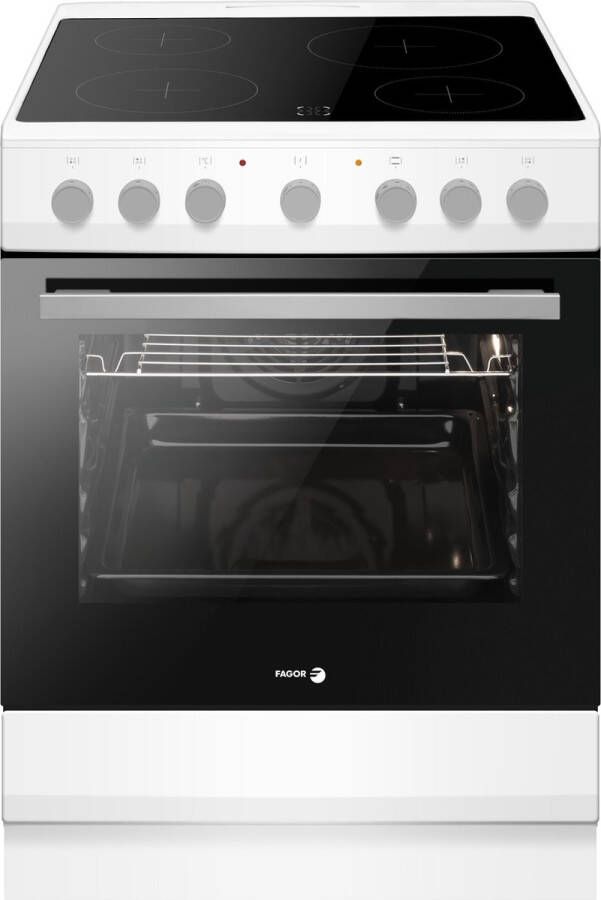 Fagor FACV3004B Keramisch fornuis met aangesloten 3 Fase Perilexkabel Wit 9 Ovenfuncties