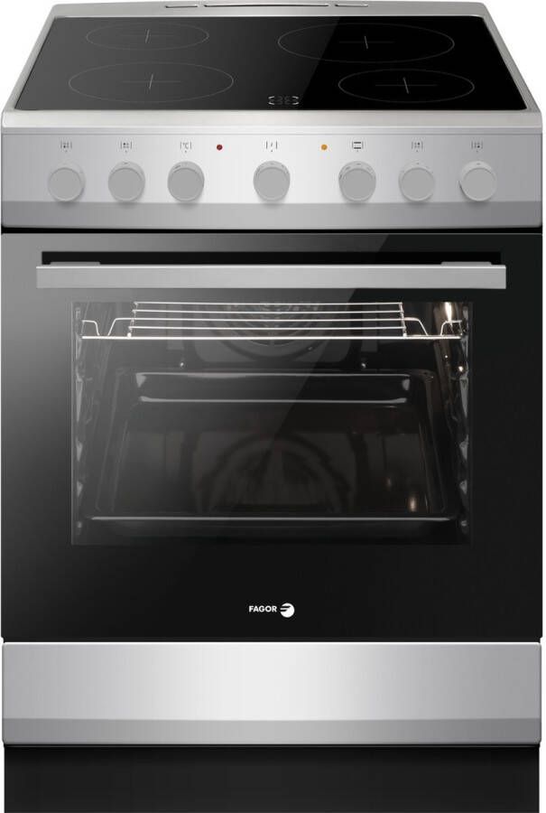 Fagor FACV3004S Keramisch fornuis 60 cm B Zilver Katalyse Hetelucht 9 Ovenfuncties