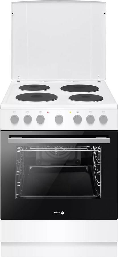 Fagor FACE2003B Traditioneel Elektrisch Fornuis Grill 1500W Oven 65 L Katalyse reiniging 60x60 cm Wit