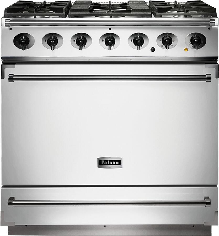 Falcon 900S Fornuis 90 cm dual fuel 5 gasbranders Elektrische oven 114 liter