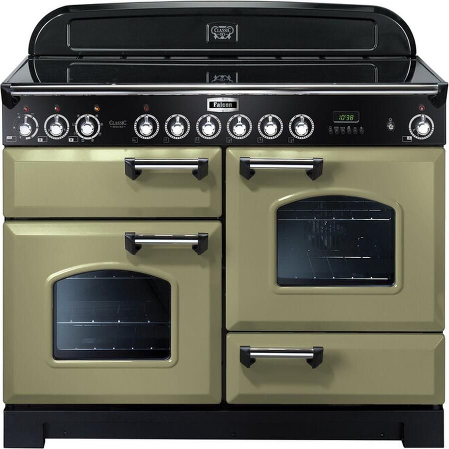 Falcon Classic Deluxe 110 Range-fornuis Electrisch Inductiekookplaat zones Olijf