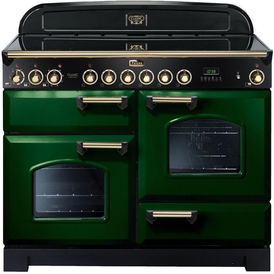 Falcon Classic Deluxe 110 Range-fornuis Electrisch Inductiekookplaat zones Zwart Geelkoper Groen