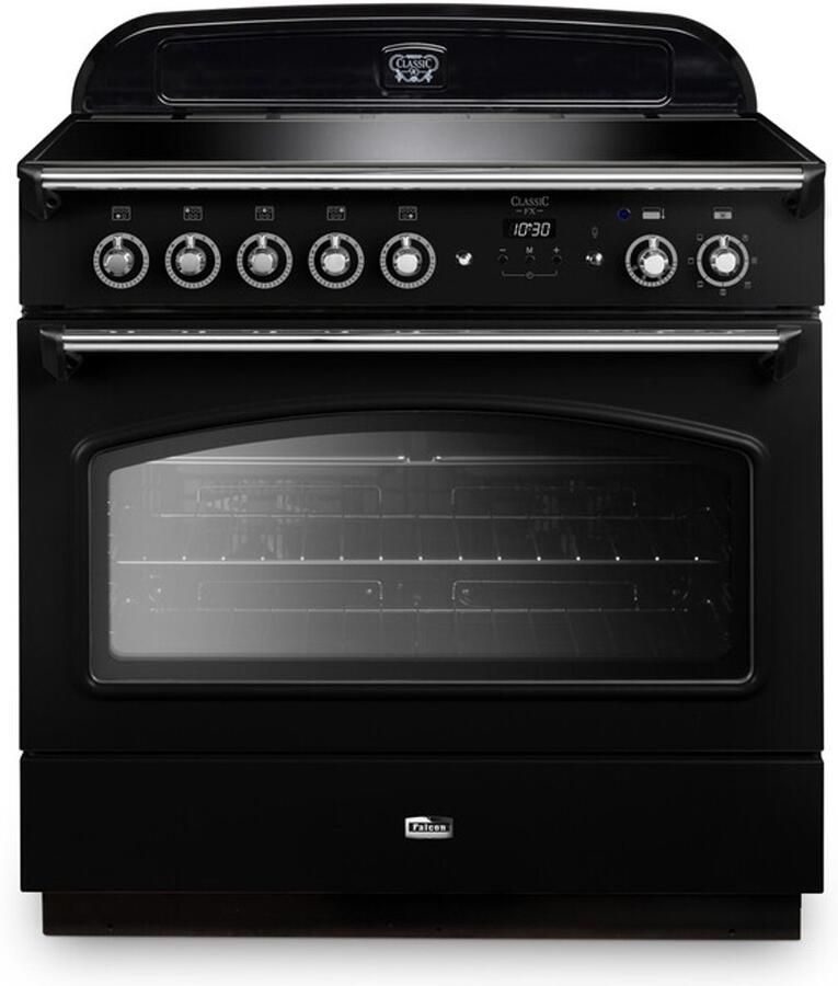 Falcon Classic FX 90 Vrijstaand fornuis Electrisch Inductiekookplaat zones Zwart Chroom