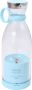 Blauwe Draadloze Blender To Go Smoothie maker voor onderweg! Draagbare mini blender blauw Mixer voor smoothies Draadloos opladen mogelijk! Handmixer voor gezonde drankjes - Thumbnail 2