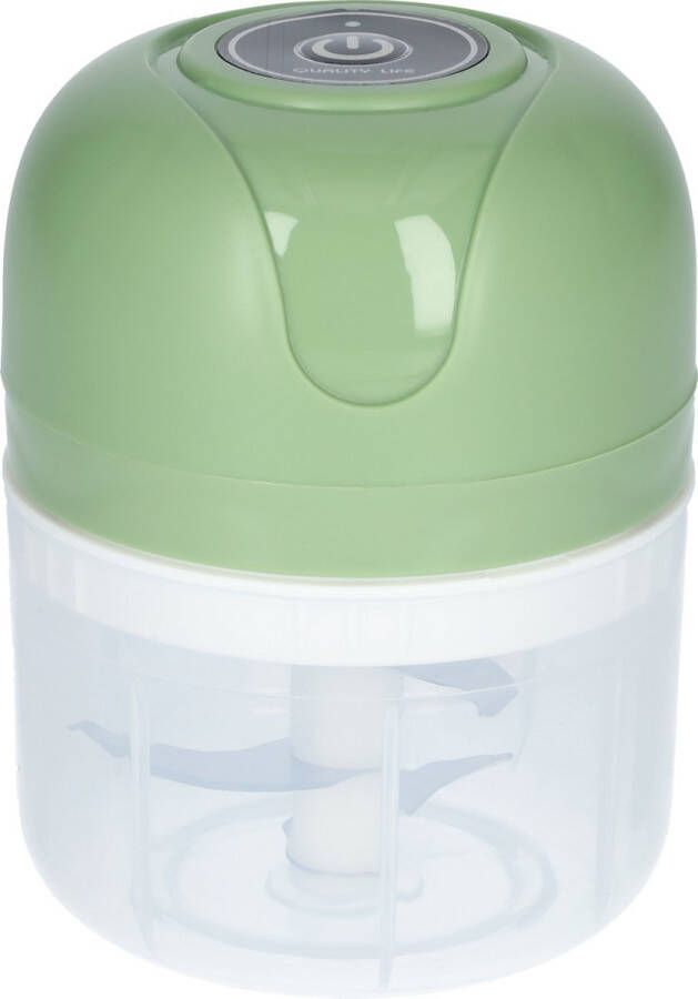 Keukenmachine Elektrisch keukengerei Compacte foodprocessor Ideaal voor in de keuken Draagbaar Draadloos Lichtgewicht USB-C oplaadbaar 5 Watt Groen