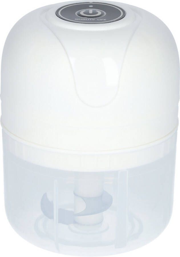 Keukenmachine Elektrisch keukengerei Compacte foodprocessor Ideaal voor in de keuken Draagbaar Draadloos Lichtgewicht USB-C oplaadbaar 5 Watt Wit