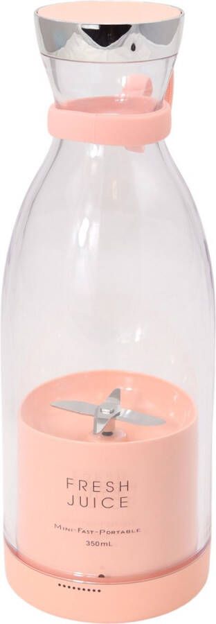 FB Pro Roze Draadloze Blender To Go Smoothie maker voor onderweg! Draagbare Mini blender roze Mixer voor smoothies Draadloos opladen mogelijk! Handmixer voor gezonde drankjes - Foto 2