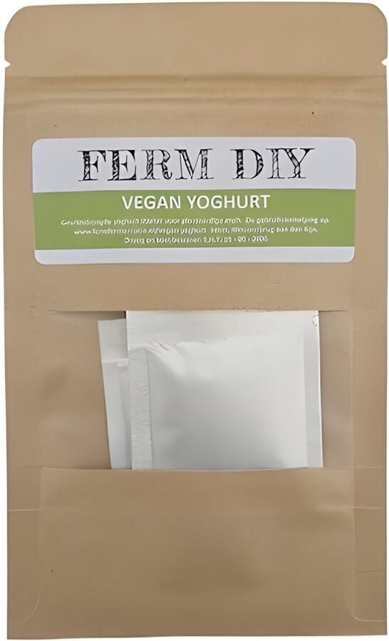 FERM fermentatie FERM plantaardige yoghurt cultuur verpakking met 2 sachets voor 250L vegan yoghurt met de moederbatch methode makkelijk te maken boordevol probiotica