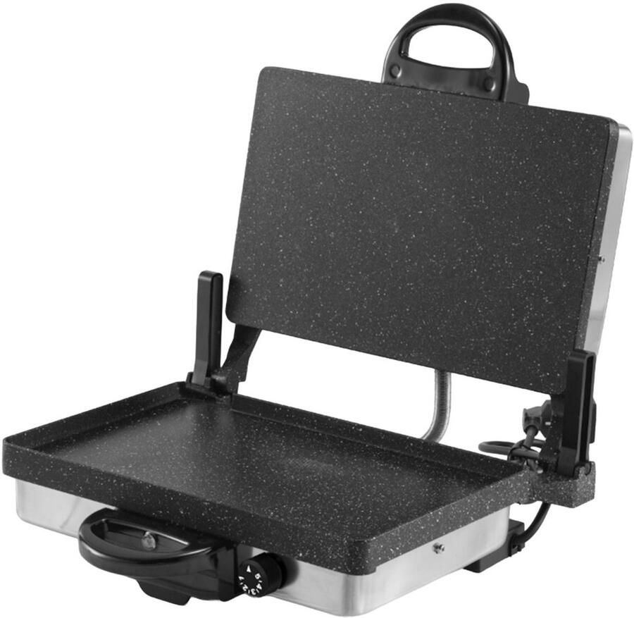 Ferveo Sanna Contactgrill Lahmacun Maker Broodrooster & Tafelgrill Turkse Pizza Maker Zwart Wit