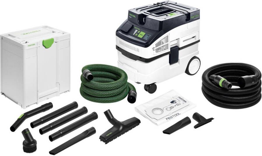 Festool CT 15 CLEANTEC mobiele afzuigkap 1200 watt 15 L ( 578327 ) + 8-delige Craftsman reinigingsset ( 577258 )