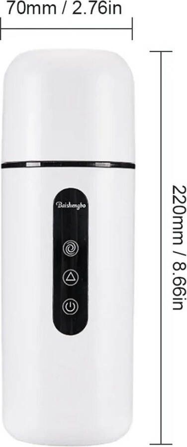 FIBILA Draagbare Auto Waterkoker Reiswaterkoker Waterkoker 12v Waterkoker 12 Volt Carpoint Waterkoker LCD Display Elektrisch Met Roerfunctie Wit Zwart