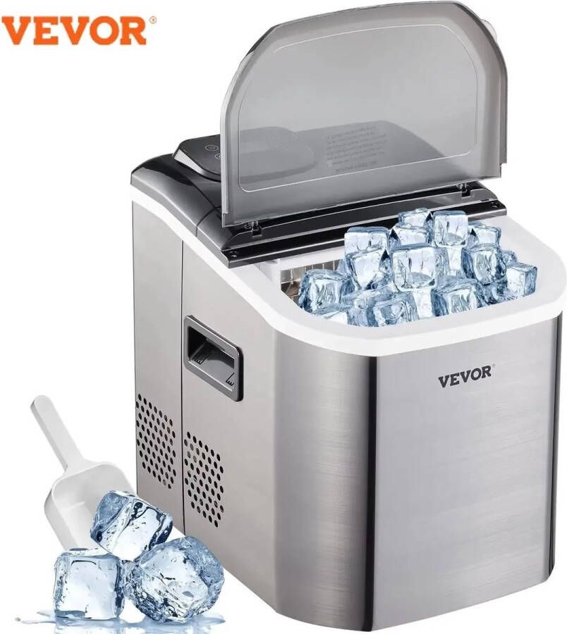 FIBILA IJsblokjesmachine IJsmachine IJsblokjesmakers Aanrecht IJsmaker 18 kg Roestvrij Staal